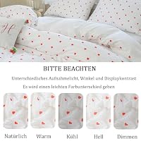 Nesture Bettwäsche 135x200 2teilig Mikrofaser, Rot Herzen – Ansicht 9