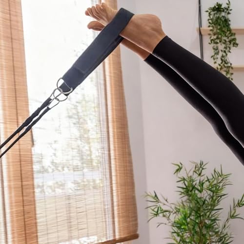 Pilates Trainingsriemen - Dubbele Ring Elastiek Koord | Dubbele Ring Yoga Strap voor Stretching | voor Oefeningen Enkel, Kuit en Pols, Training, Dans, Gym en Thuis Fitness - Afbeelding 3