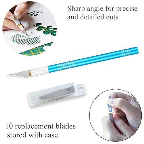 Rotary Cutter Set - Quilting Kit incl. 45mm Fabric Cutter, 5 Replacement Blades, A2 Cutting Mat, Acrylic Quilting Ruler and Sewing Clips, Craft Knife Set, Ideal for Crafting, Sewing, Patchworking by Headley Tools - Image 3