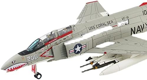 Miniatura 7 de HOBBY MASTER McDonell Douglas F-4B Phantom II 200 VF-111 Sundowners USS Coral Sea 1970s 1/72 DIECAST Aeronave Modelo preconstruido