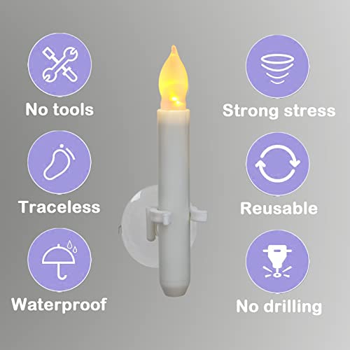 Raycare 12 Pcs Window Candle Holder Clamps With Suction Cups, Christmas Candle Holders Suction Cups For Christmas Celebration #TOP4