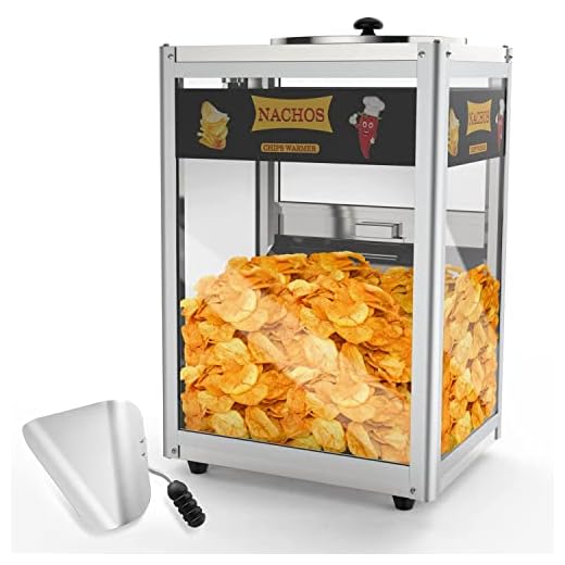 PYY Nacho Warmer Commercial Nacho Machine with Cheese Warmer Chip Warmer Nacho Station Display Stainless Steel Frames with 3 Styles Banner Stickers