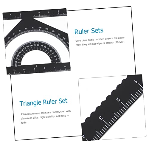 OSALADI Conjunto De Régua De Metal Transferidor De Metal Conjunto De Artigos De Papelaria Geometria