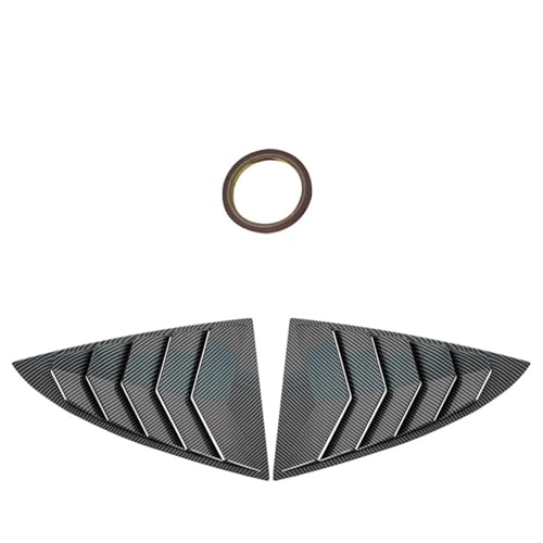Pasuje do Tesla Model 3 2017-2023 żaluzja boczna osłona nawiewu Triangle Accessorie tylna okna samochodu Zasłony Osłonowe(Carbon Look)