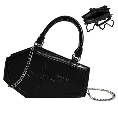 Sac d'Halloween style cercueil croisé idéal pour vos soirées à thème et festivals