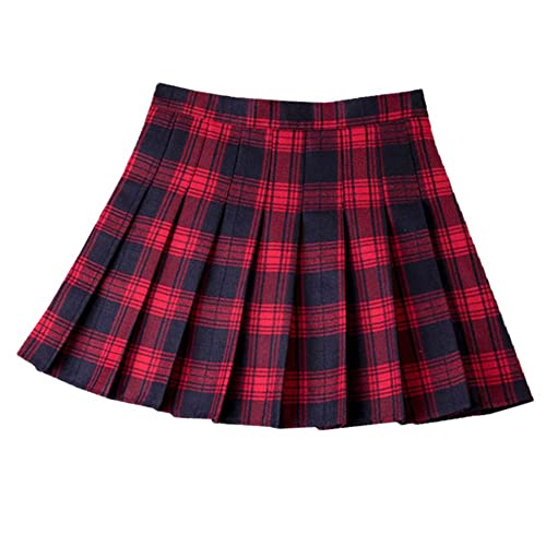 Jupe d'été pour femme rouge 3XL : jupe décontractée fluide grande taille pour look estival léger