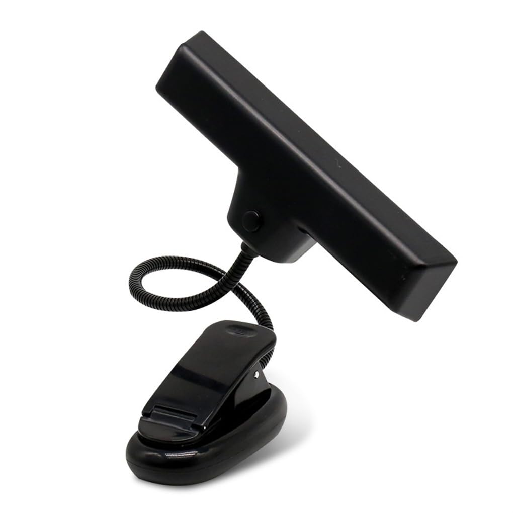 Lámpara de libro portátil con soporte de música LED con cuello Flexible iluminación de Camping para el hogar suministros de práctica de estudio