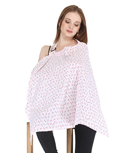 Image of Switchon Feeding Apron Cover Maternity Cover 100% Cotton Maternity Breastfeeding Multipurpose for Mothers