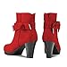 mysoft Women's Booties with Heel, Chunky Stacked Heel Zipper Ankle Boots for Ladies