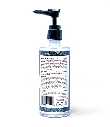 DERMAGLOVE After Sun Face Food - Heals, Soothes, and Moisturizes Sunburn with Aloe Vera, Baobab & Hyaluronic Acid - 4 Fl Oz (Pack of 1)