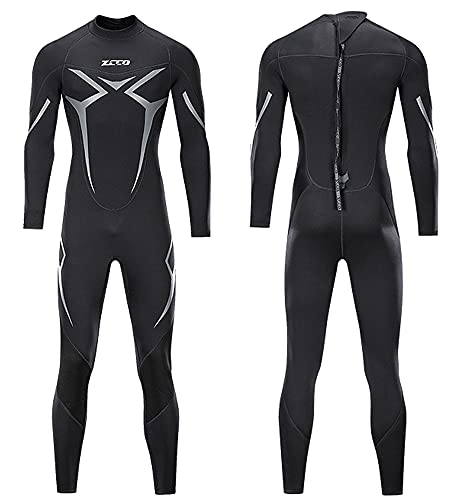 Men's Wetsuit One-Piece 3Mm Wetsuit Men's Jumpsuit Wetsuit Cold Water Swimming Diving Surfing Winter Swimsuit,3XL