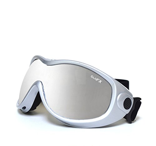 GloFX Rainbow Mirror Diffraction Visor Glasses – Cyberpunk Festival Essentials for Rave Outfits, Light Shows, Festivals & UV Protection, Must-Have Rave Accessories - Thumbnail 2