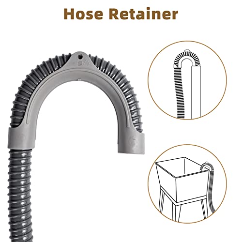 12FT Washing Machine Drain Hose, Universal Washer Drain Hose Extension Kit with Clamp, Flexible Discharge Hose for Most Washer Machine