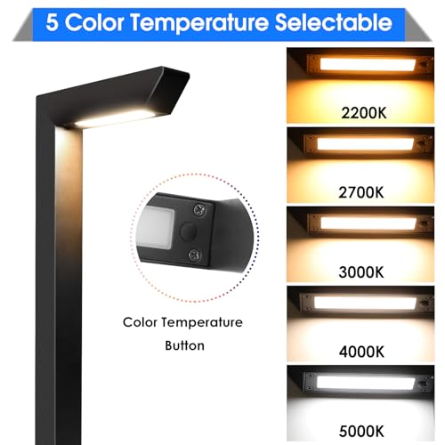 Energetic 5CCT Low Voltage Landscape Lights, 5W 200LM IP65 Waterproof LED Pathway Lights, 50000 Hrs, Outdoor Landscape Lighting, Square Modern Side Lit, Die-cast Aluminum Housing, ETL, Black, 6 Pack by E ENERGETIC LIGHTING - Image 3