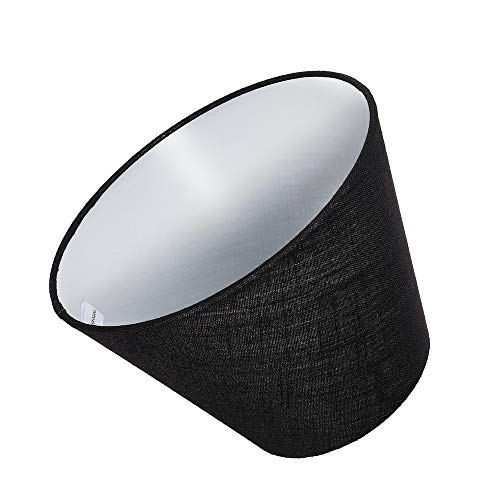 TOOTOO STAR Barrel Black Small Lamp Shade for Table Floor Lamps Replacement, 6x10x7.5 Inch, Fabric Cloth, Spider Model (black)