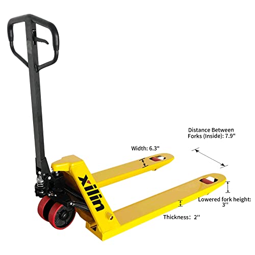 Xilin Manual Pallet Jack Hand Pallet Truck 48" Lx21“W 5500Lbs Capacity Bf-Iii-520 #TOP1