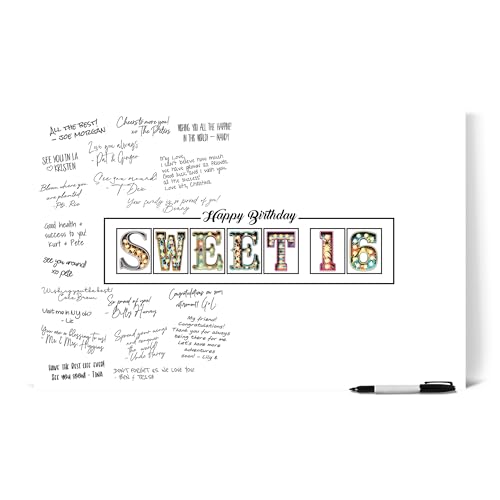 L & O Goods Sweet 16 Signature Board Poster
