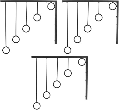 Miniatura 4 de POPETPOP Perchero para ropa, 1 juego de colgador de ropa montado en la pared, ahorrador de espacio, colgador de ropa, colgador de anillos,