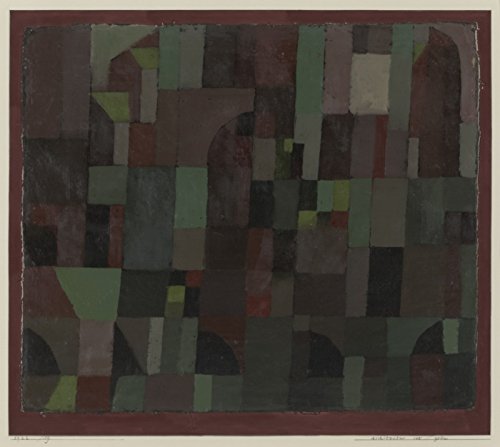 Paul Klee Red Green Architecture affiche murale XL mate design abstrait