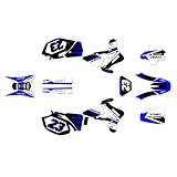 Kalair GFX Graphics Kit for Yamaha WR250F / WR450F (2005-2006) EVADER Series Blue 16 Mil - Dirt bike Custom Racing Graphics Decals Stickers Kit, no-plastics