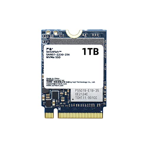 Image of 1TB PCIe Gen4x4 M.2 NVMe SSD 2230 PCI-E 4.0x4 Internal Solid State Drive 30mm PCIe M Key SANS1-2230 (1TB)