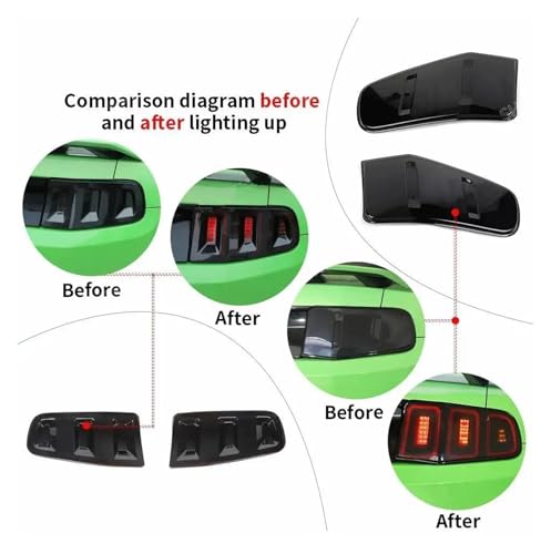 Protector de luz trasera para Ford Mustang accesorios de personalización en ruta 4