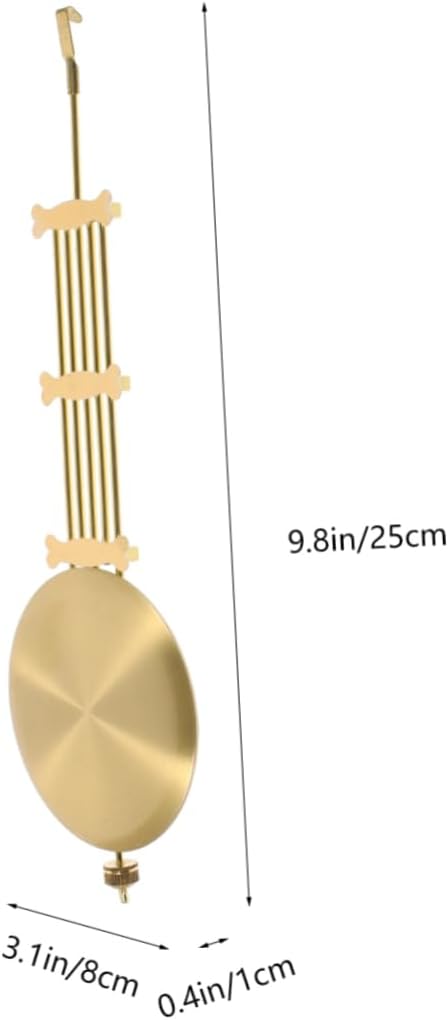 Tofficu 4pcs Clock Pendulum Replacement Part Elegant Plated Pendulum for Wall Clocks Stable Design for Accurate Timekeeping for Decorators
