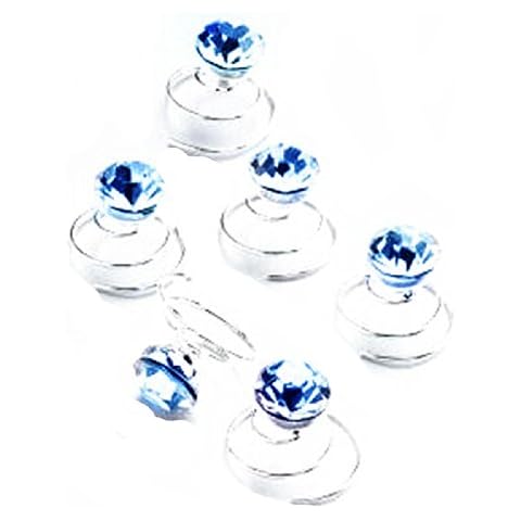 LondonProm Blue Diamante Stone Hair Pins Cover