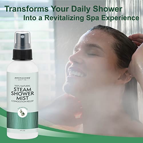 Aromasong Eucalyptus Shower Spray - 100% Pure Eucalyptus Oil - Natural Essential Oil Mist For Relaxing Aromatherapy Infusion Vapor For Hot Tub, Spa, Steam Sauna Room - Used For Sinus And Congestion. #TOP2