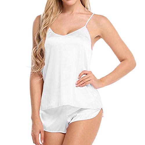 Lingerie sexy pour femme et pyjama en satin avec shorts confortables
