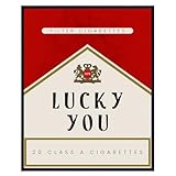 Cute Aesthetic Trendy wall decor - Lucky You Gallery Wall Art & Decor - 70s Retro Vintage Minimalist Modern art - Funky Decor - Maximalist Eclectic Home Decor - Preppy Positive Quotes Posters 8x10