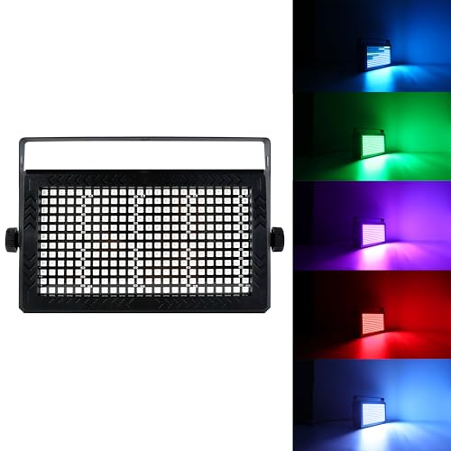 ENUOLI ストロボライト、ステージライト、LEDストロボ、 パーティーライト、ディスコライト、RGB、DMX512、288LED、100v、ダンスライト、パーティー、クラブ、バー、ステージ照明、コンセント式、高輝度、点滅、リモコン付き、音声起動、の画像