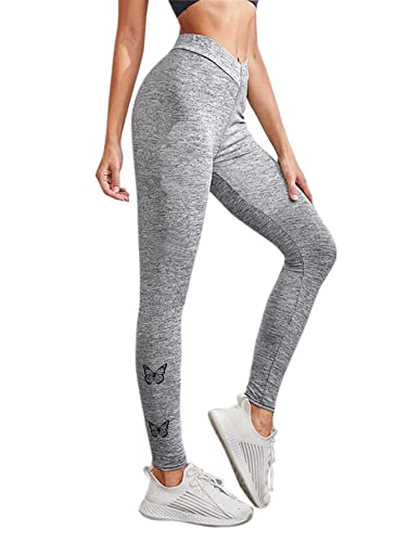 DTR FASHION Women's Grey Stretchable Lycra Blend Casual Legging (JTRT_08_32)