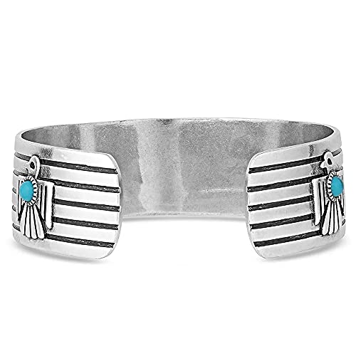 Montana Silversmiths Western Lifestyle Turquoise Cuff Bracelet (Rising Above Thunderbird Turquoise) #TOP1