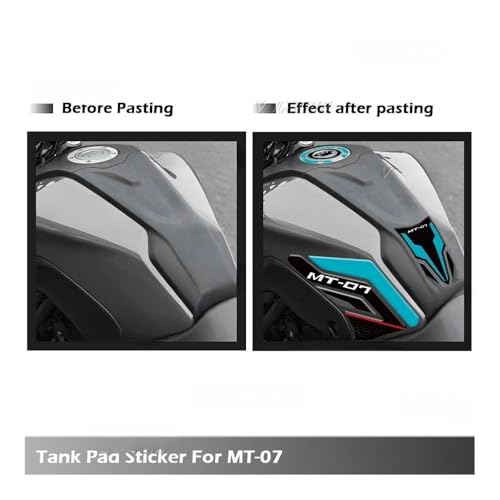 Autocollant réservoir pour MT07 finition carbone protection bouchon - 3