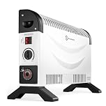MONZANA® 2000W Convector Heater with 24h Timer, Free Standing & Wall Mounted Electric Heater, Thermostat & 3 Heat Settings, Portable, Energy Efficient Room for Home, Office & Bedroom