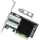 PCIE x8 Interface to 2X 10GbE SFP+ Optical Port Network Adapter for Desktop PC, Intel 82599ES 2X 10Gb/s Ethernet Controller, 10GbE PCIE NIC Card for Gaming, 10Gb/s SFP+ PCIE LAN Adapter (X520-DA2)