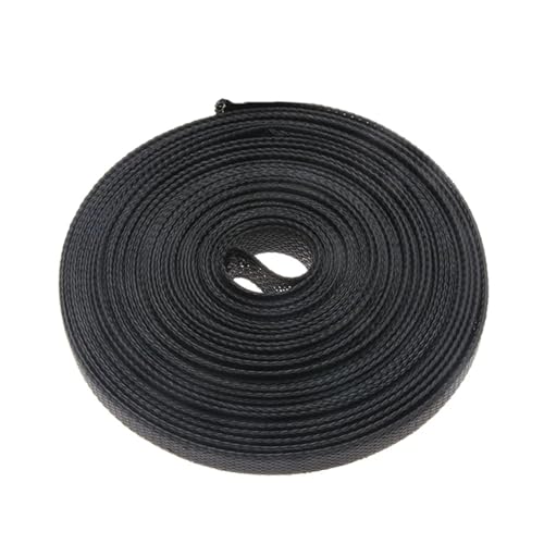 Black Expandable Braided Cable Sleeve, Wire Protective Insulation Sheathing, 10mm x 20m