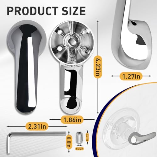 image for standwme H79 Single Metal Lever Handle Kit - Chrome Finish Compatible 