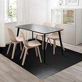 Vinyl Floor Mat for Home, Black Waterproof Area...