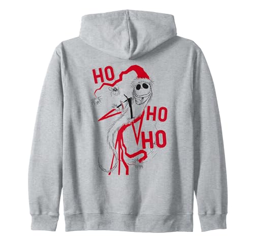 Image of Disney The Nightmare Before Christmas Jack Santa Ho Ho Ho Zip Hoodie
