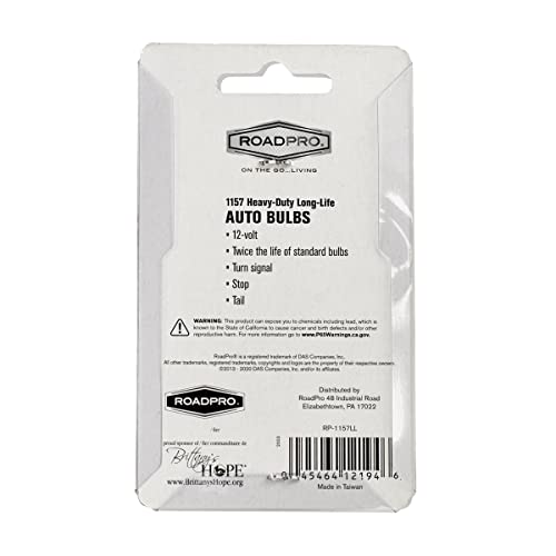 Roadpro Rp-1157Ll Clear #1157 Heavy Duty Long-Life Replacement Bulbs - Pack Of 2 #TOP4