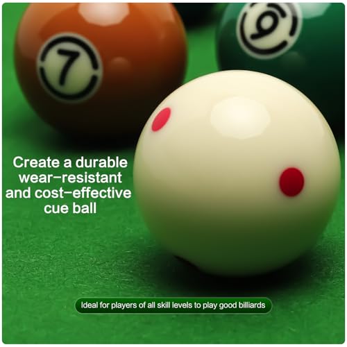 Pro-Cue Ball 2-1/4" - Professional Training Pool Billiard Ball, White Cue Ball with 6 Red Dots,High-Impact Resin, Tournament Standard - Image 3