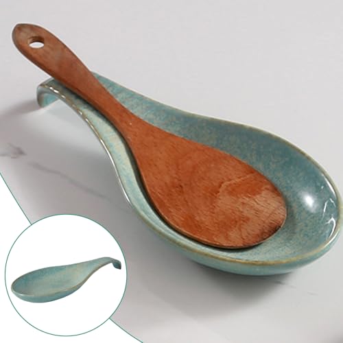 1pcs Spoon Rest, Spoon Holder, Spoon Rest Ceramic, Kitchen Countertop Heat-Resistant Spoon and Cooking Utensil Holder, Ceramic Retro Holder for Spoons, Tongs, Spatulas - Image 6