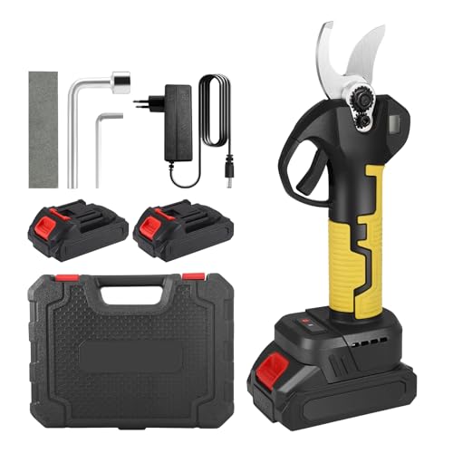 Electric Pruning Shears,30MM Cordless Electric Secateurs,Professional Pruning Shears with 2Pack 21V Rechargeable Batteries,Tree Branch Pruner for Garden Orchards to Pruning Branches