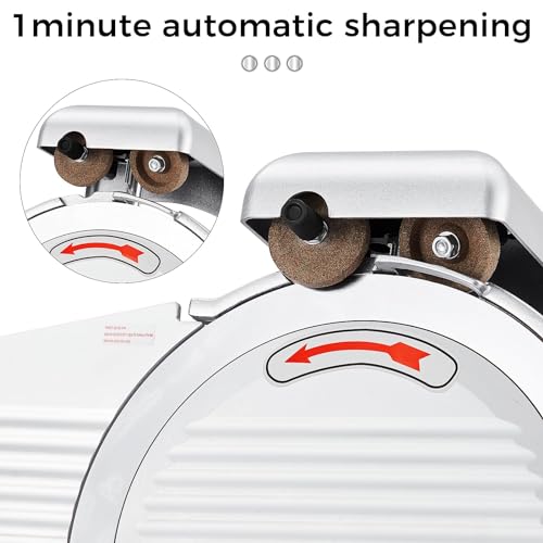 Premium Meat Slicer - Ideal for Deli Cuts and More - 10-inch Blade, 240W Motor, Chromium-plated Steel, Semi-Auto Design, for Commercial and Home Use.