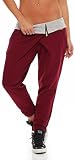 Malito Envolver Pantalón Boyfriend Torcedura Baggy Aladin Bombacho Sudadera 3318 Mujer Talla Única (Burdeos)