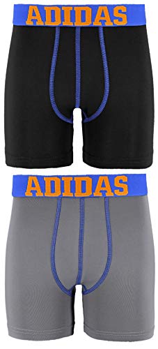 adidas Boy's Climalite Long Boxer Brief Underwear (2-Pack)