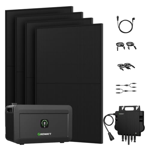 Balkonkraftwerk mit Speicher Growatt NOAH 2000 2048Wh Speicher mit NEO800W …