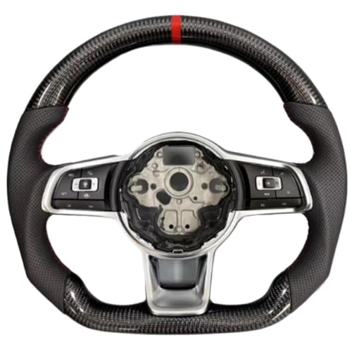 For VW Polo Golf R 6 7 8 MK6 MK7 GTi Passat B7 B8 /Jetta Carbon Fiber Steering Wheel Car Accessories(Style D)